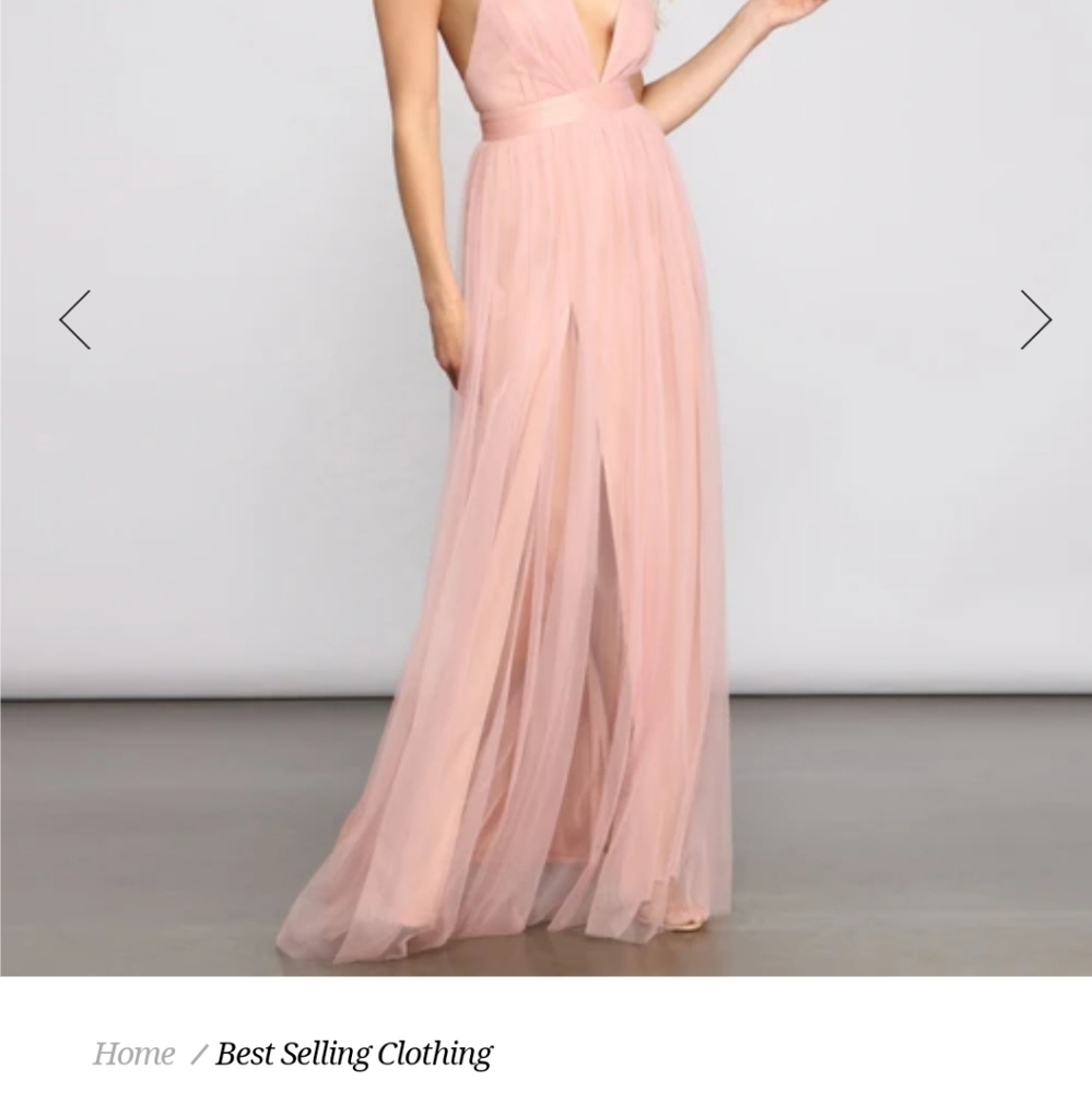 Long mauve dress prom